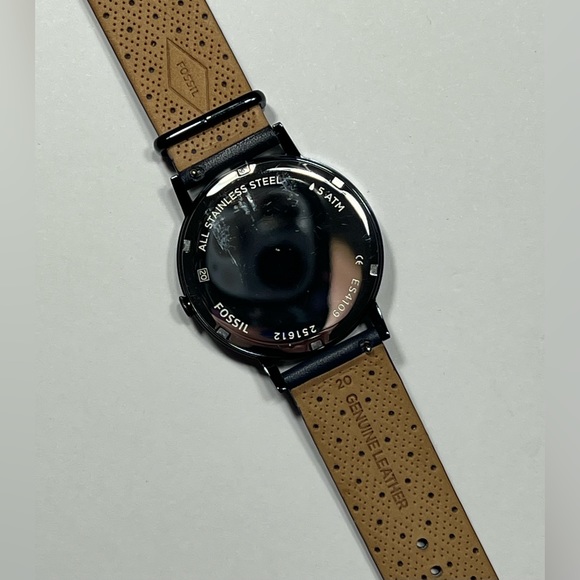 Fossil Womens Gazer Blue Multifunction Watch ES4109 - navy blue, stainless steel main image 7